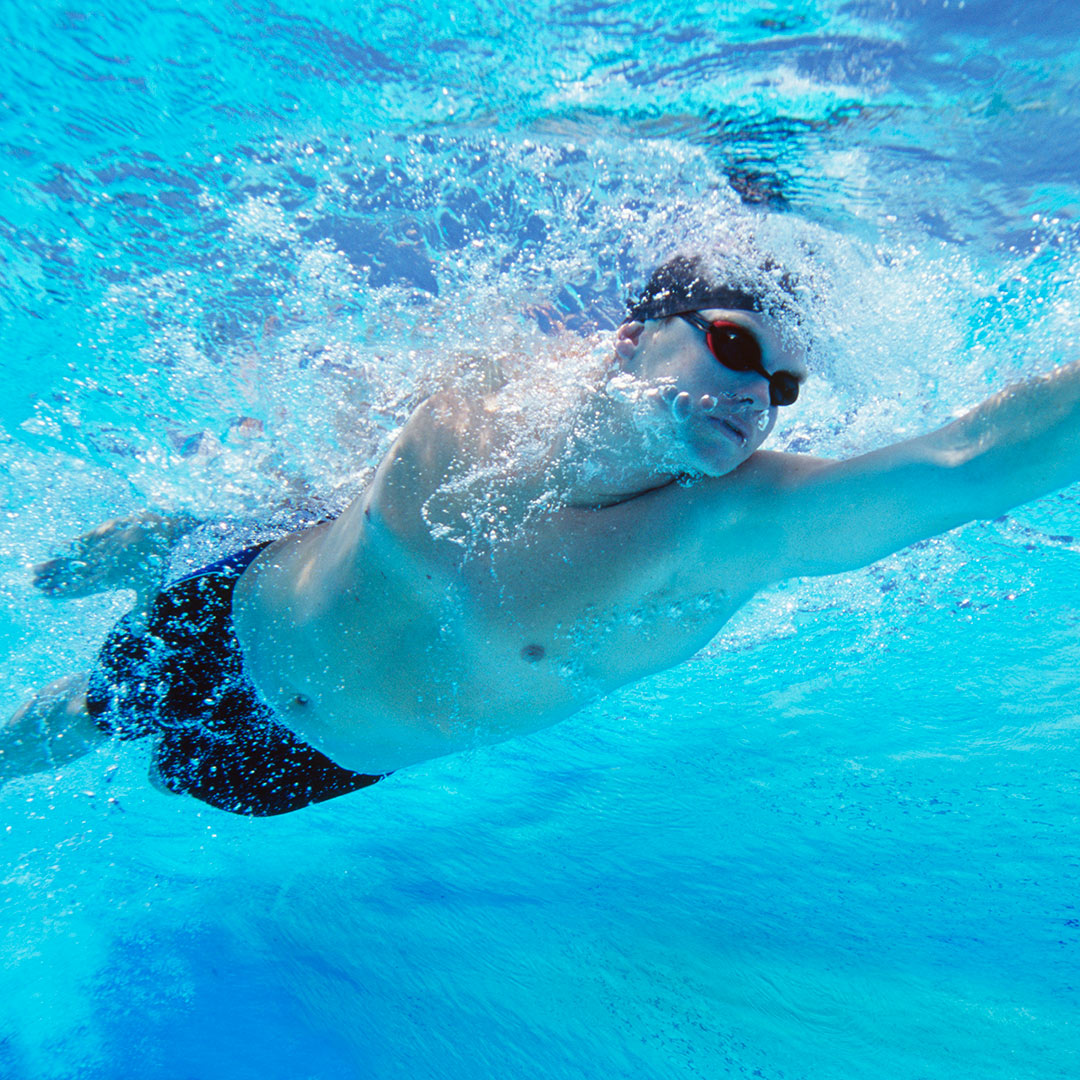 Main Swimming laps in pool