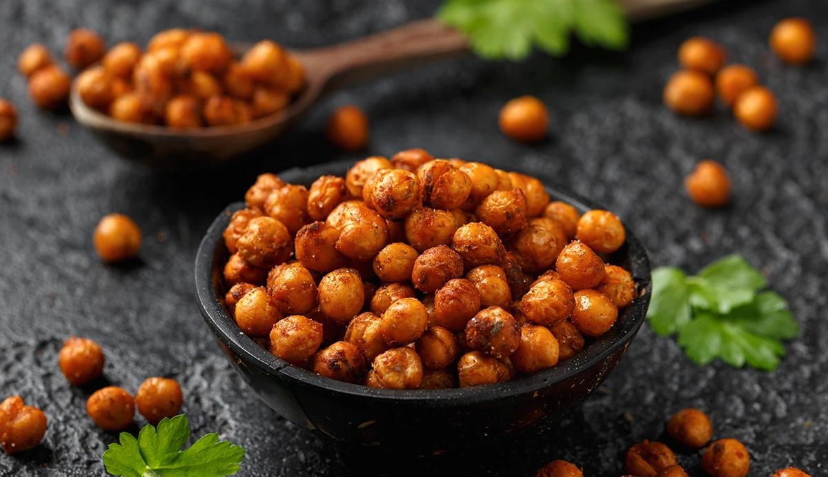 roasted chickpeas in a bowl