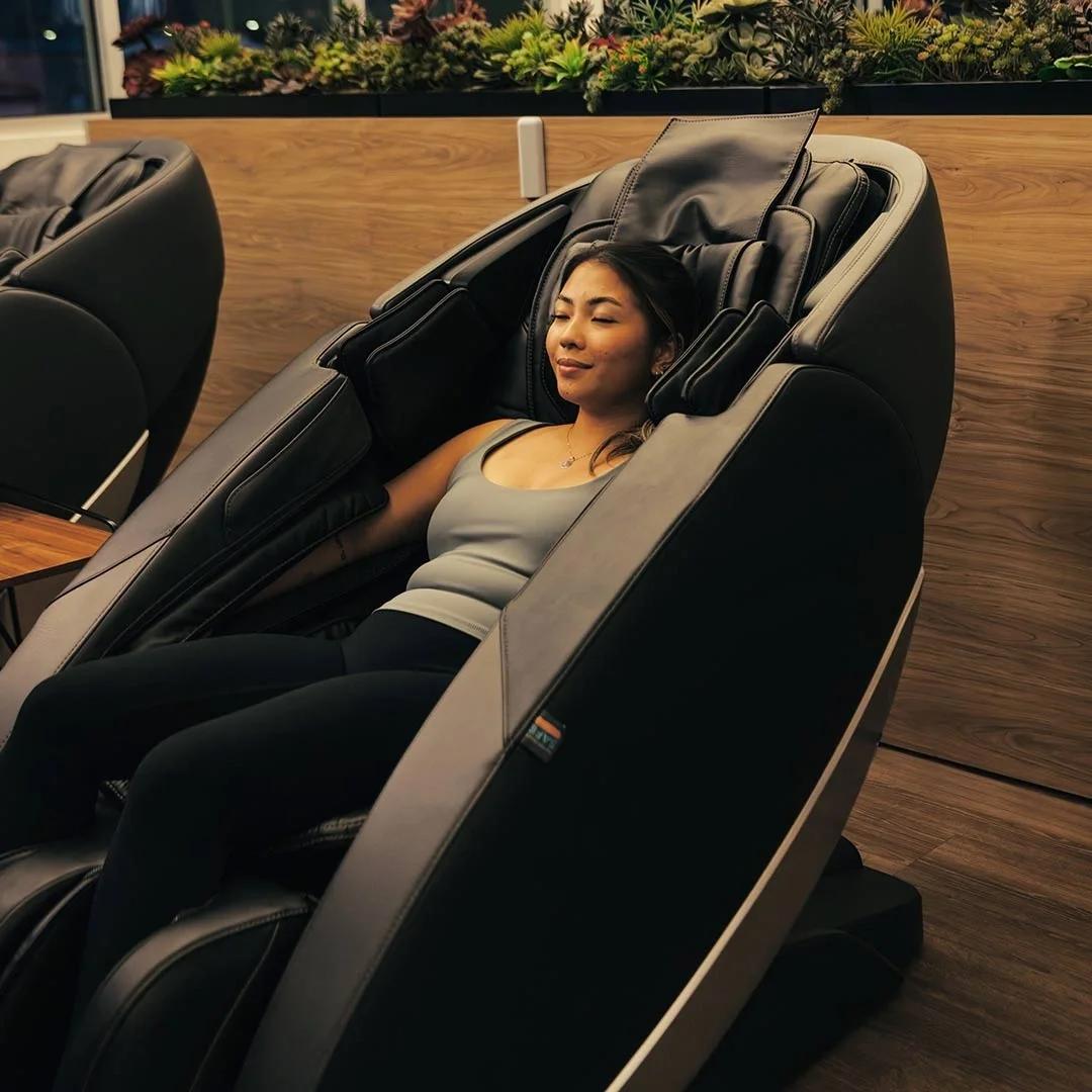 Woman in a Massage Chair