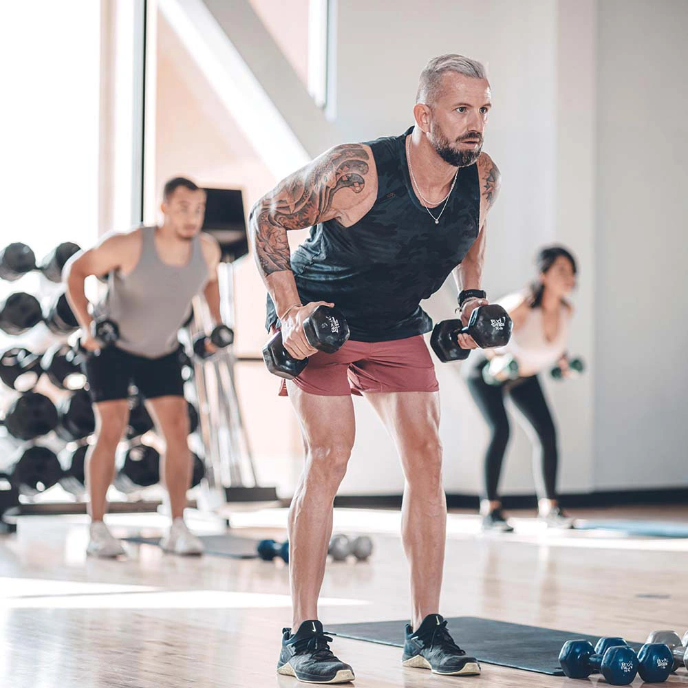 woman boxing in a strength class