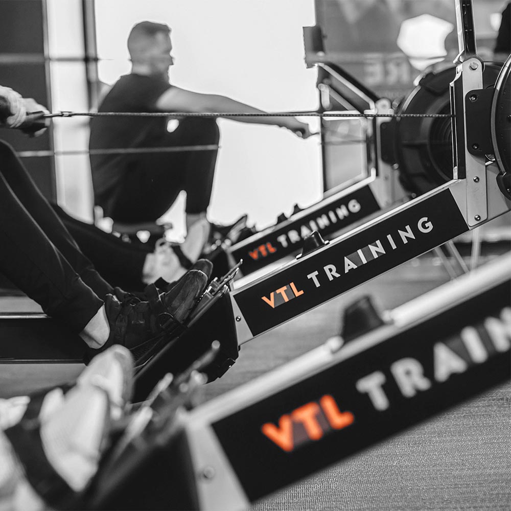 rowing machines with VTL Training branding