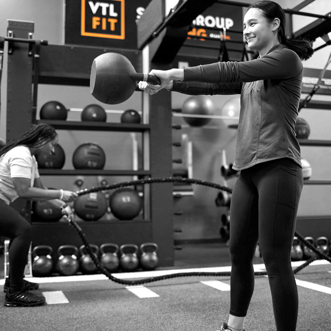 Personal Trainer and client